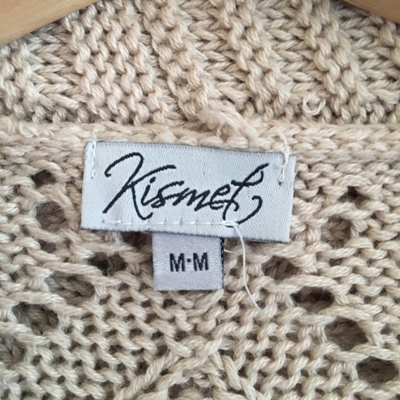 Kismet Amelia Twist Sweater Cardigan Cream Size M - Picture 3 of 3